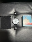 Swiss Made Camero 7 Jewels Mechanical 1/5 Wind Up Stop Watch With The Box. Fixed Price $89.99.