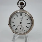 1883 Waltham Wm Ellery Pocket Watch 18S Heavy Coin Silver Case Runs. Fixed Price $332.45.