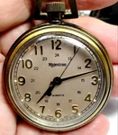 Majestron Watch Mens Pocket Stainless Gold Battery Water Resistant With Lth Case. Fixed Price $17.75.