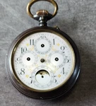 Rare Swiss Acier Garanti Pocket Watch. Calendar Moon Phase 57MM. Fixed Price $399.00.