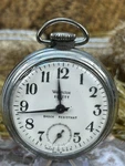 Vintage Silver Tone Westclox Scotty Wind Up Pocket Watch. Runs Needs Tlc. Fixed Price $19.95.
