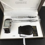 Qbos Gift Box Mens Quartz Watch Money Clip Ball Pen & Roller Set QB-1331 (gg. Fixed Price $16.99.