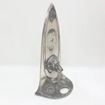 Antique Art Nouveau Pocket Watch Holder With Dog Pewter Type Metal. Fixed Price $300.00.