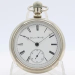 Antique 18S 1896 Hampden 15J Mechanical Railroad Pocket Watch Ore Silverusa. Fixed Price $186.45.