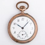 Antique Swiss Silver Pocket Watch W/pink Gold Overlay On Case!. Fixed Price $99.95.
