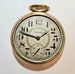 Waltham Vanguard 16S 23J Railroad Pocket Watch, 10K Gold Filled Case, Running. Fixed Price $499.00.