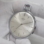 Vintage Aureole Pocket Watch Slim Silver Tone Auroflex Mechanical Wind Up Swiss. Fixed Price $295.00.