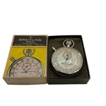 Vintage Breitling Wakmann 1/10 Second Mechanical Stopwatch Orginal Box. Fixed Price $150.00.