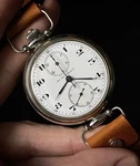 1900S Hy Moser & Cie Pocket Watch Chronograph Historic Russian WW1 Conversion. Fixed Price $1455.55.