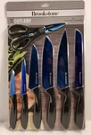 Brookstone Knives Cutlery Set Sapphire Diamond Coating Stainless Steel New. Fixed Price $32.99.