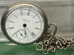 Vintage 1896 Waltham 17 Jewel, Lever-set Pocket Watch #1883 Silver Works Great. Fixed Price $385.00.