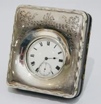 Antique Sterling Silver Mens Gents Pocket Watch Waltham Easel Case Working. Fixed Price $236.95.