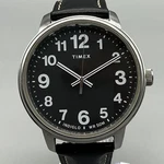Timex Mens Watch 43MM Black Dial Indiglo WR50M Easy Reader Leather New Battery. Fixed Price $35.99.