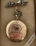 Vintage Elgin Ladies Hunting - Case Pocket Watch / Gf Floral Engraved Runs. Fixed Price $146.00.