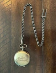 Disney Pirates Of The Caribbean Pocket Watch And Chain Unique Collectable Htf. Fixed Price $39.99.