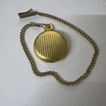 Vintage Prestige By Waltham Quartz Pocket Watch Gold Tone Japan Movt Runs JA1015. Fixed Price $60.50.