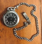 Generra 74-107 Stainless Steel Pocket Watch Quartz Chain Black. Fixed Price $39.95.