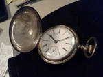 Rare 1897 Illinois 18S 17J Bunn Ls Sterling Hunter Pocket Watch Lambert Brothers. Fixed Price $699.99.