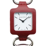Used Gucci Pocket Watch Pendant 130.5 Stainless Steel/leather Bordeaux.... Fixed Price $296.70.