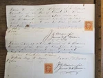 Antique Ephemera 1864 Ri Mason Estate Document W/ Stamps Gold Watch & Chain. Fixed Price $19.50.
