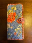 April Cornell Quilted Phone/credit Card Passport Floral Organizer Case Pockets. Fixed Price $18.99.
