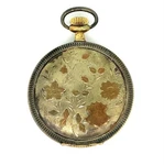 Antique Illinois Hunters Elgin Sterling Silver Pocket Watch Case W/ Gold Trim. Fixed Price $149.95.