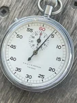 A.r. & J.e. Meylan Type 204A Silver Nickel Mechanical Stopwatch Chronograph. Fixed Price $27.50.