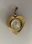 Vintage Andre Bouchard 17 Jewel Gold Tone Heart Watch Pendant. Fixed Price $34.99.