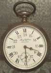 Large .800 Silver Cylindre 10 Rubis Pocket Watch 48MM Diameter Rare Face. Fixed Price $125.00.