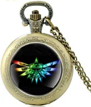 Legend Of Zelda Glass Domed Logo Pendant Pocket Watch On 30" Chain. Fixed Price $8.99.