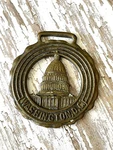 Late 1800'S Early 1900'S Washington Dc Capital Building Brass Watch Fob Senate. Fixed Price $39.96.