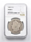 Poor 1888-O Morgan Silver Dollar Ngc Lowball Pocket Piece *1176. Fixed Price $349.95.