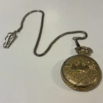 Vintage Luxury Antimagnetic Gold Tone Pocket Watch Horse Theme. Fixed Price $24.99.