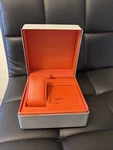 Authentic Hamilton Watch Box Case Orange / Aluminum With Pillow Great Condition.. Fixed Price $53.00.