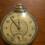 New Haven Compensated Silver Pocket Watch Open Face Arabic Numerals Analog. Fixed Price $40.00.