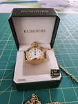 Pocket Watch " Rumours With Chain Gold Tone. Fixed Price $10.00.