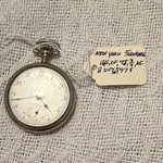 New York Standard Silver Plated Open Face Pocket Watch White Dial 7J B2472597F. Fixed Price $80.25.