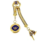 Vacheron Constantin 18K Gold Enamel Chatelaine Pocket Watch And Brooch. Fixed Price $29095.00.