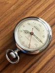 Vintage Ernest Borel Pocket Watch, Nurse Hand Winding, Old New Stock. Fixed Price $81.79.