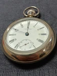 Waltham Silver Railroad #18 Pocket Watch Train Engraving Mechanical. Fixed Price $239.99.