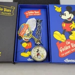 New Ingersoll Disney Golden Years Mickey Mouse Mechanical Pocket Watch 25834U. Fixed Price $185.00.