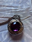 Franklin Mint Boris Vallejo Fantasy Knightstone Pocket Watch Purple Needs Batt. Fixed Price $35.00.