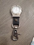 Croton Clip Pocket Watch Silver Tone Compass Carabiner Water Resistant. Fixed Price $19.99.