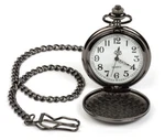 Gun Metal Pocket Watch With Removable Chain. Fixed Price $11.99.