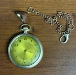Omega 15 Jewels Rare Vintage 9K Gold Plated Pocket Watch - Free Shipping. Fixed Price $299.99.