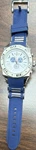Aquawiss Swiss Made Chronograph Quartz Sport Watch Blue Rubber Strap White Dial. Fixed Price $49.99.