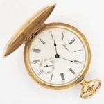 Arnex / Unitas 498 Goldtone Antique Pocket Watch With Horse Motif, Keeps Time. Fixed Price $100.00.