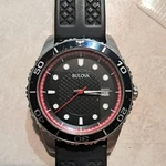 Bulova 98B260 43MM Stainless Steel Black Silver Case W Resin Band Men's A1. Fixed Price $80.00.