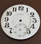 Vintage 16 Size Illinois Railroad Pocket Watch Porcelain Dial Double Sunk. Fixed Price $80.00.