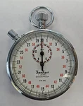 Vintage Hanhart 1 Jewel Shockproof Stop Watch With Leather Holster Works 046WEB. Fixed Price $49.99.